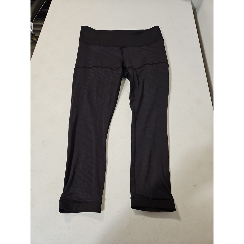 Lululemon Align Legging Cropped Womens size 8 Black Stripes (Lβ 65